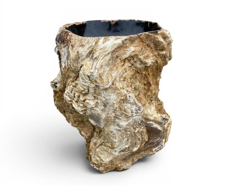 MAJESTIC PEDESTAL SINK IN PETRIFIED WOOD MALAWI