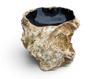 LAVABO DE PIE MAJESTUOSO DE MADERA PETRIFICADA MALAWI