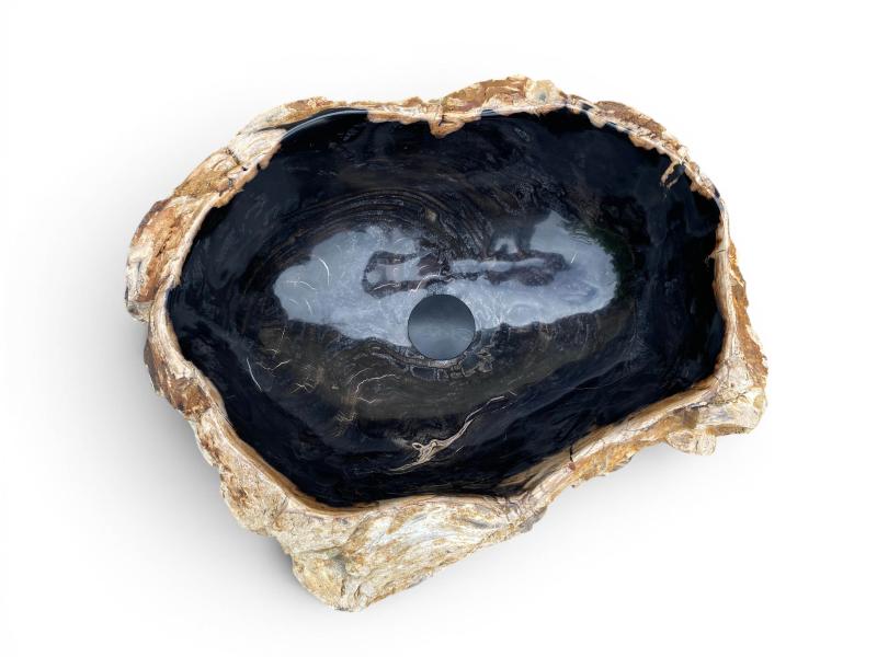 MAJESTIC PEDESTAL SINK IN PETRIFIED WOOD MALAWI