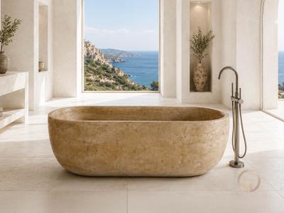 BAIGNOIRE COULEUR SABLE MINERAL TOULON