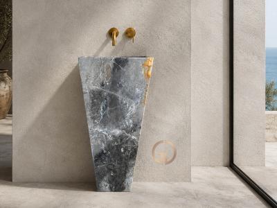 LAVABO SUR PIED EN MARBRE SANTORINI
