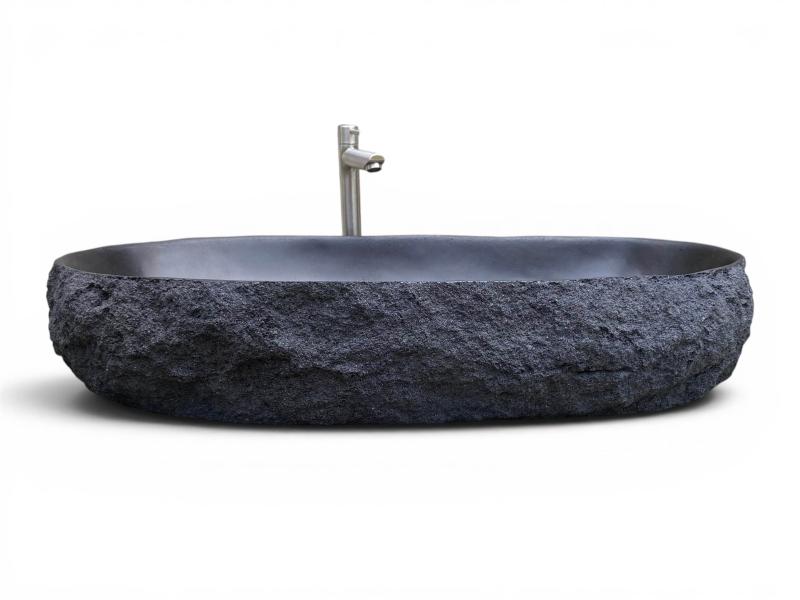 LAVABO NEGRE MAT DE PEDRA DE LAVA XIPRE