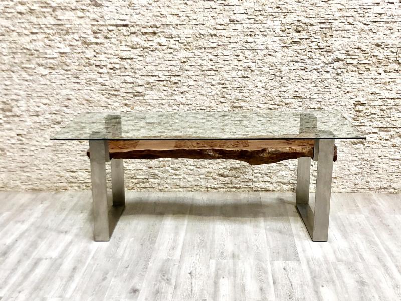 CARVED WOODEN DINING TABLE