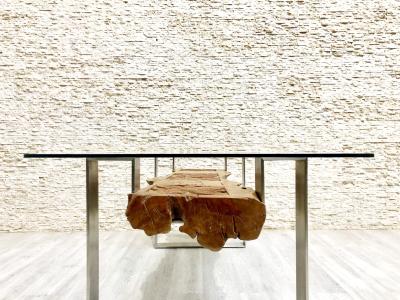 CARVED WOODEN DINING TABLE