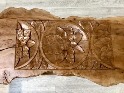 CARVED WOODEN DINING TABLE