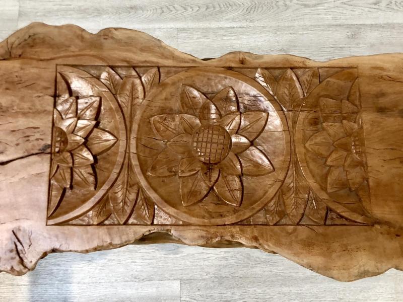 CARVED WOODEN DINING TABLE