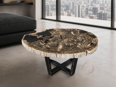 MESA MADERA Y METAL DE CENTRO ATENEA