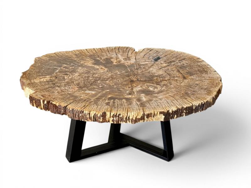 MESA AMBAR DE MADERA PETRIFICADA SIRACUSA