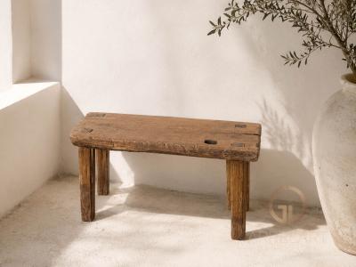 BANQUETA DE FUSTA RUSTICA
