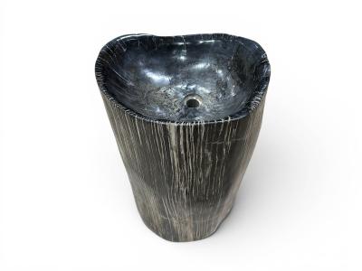 LAVABO PEDESTAL STATEMENT EN MADERA PETRIFICADA VALENZA