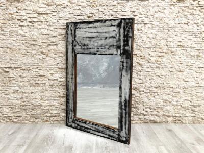 MIROIR EN BOIS RECYCLÉ GRIS