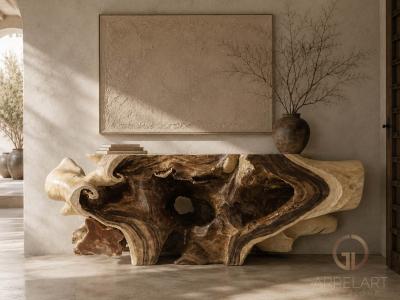 CONSOLE IN LEGNO NATURALE ATENE