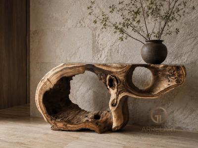 CONSOLA DECORATIVA DE FUSTA DE SUAR FORNALUTX