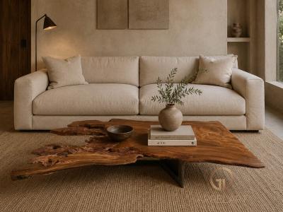 MESA DE CENTRO DE MADERA TROPICAL SAMANEA SAMAN