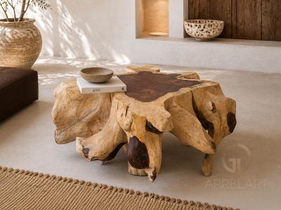 MESA DE CENTRO DECORATIVA DE MADERA ARUNA