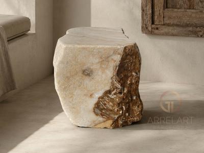TABURETE DE ONIX NATURAL MACIZO IVORY