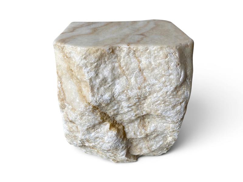 SOLID NATURAL ONYX STOOL IVORY