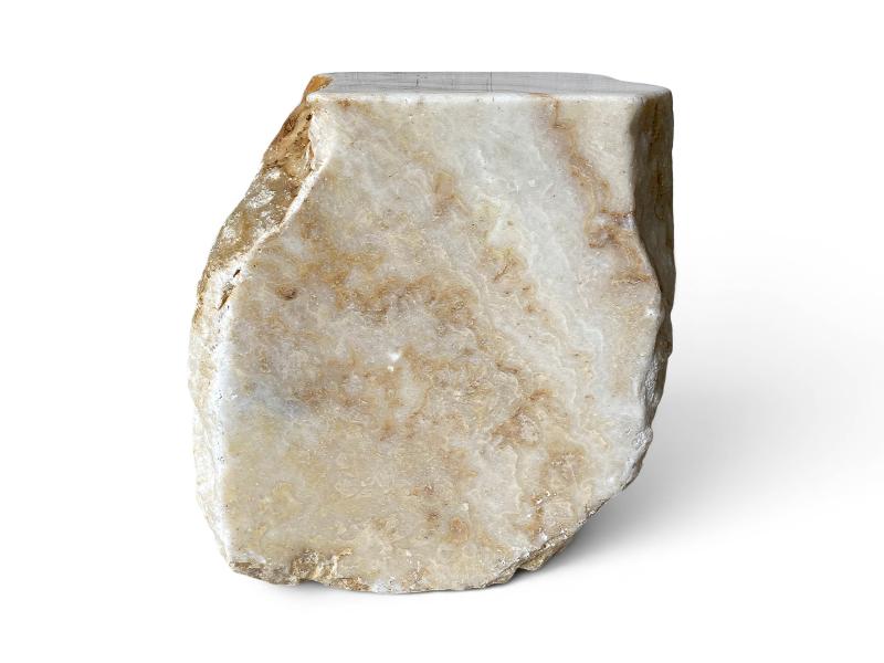 SOLID NATURAL ONYX STOOL IVORY