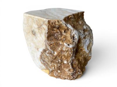 HOCKER AUS MASSIVEM NATÜRLICHEM ONYX IVORY