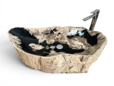 WASCHBECKEN AUS NATURLICHEM VERSTEINERTEM HOLZ GOLD COAST