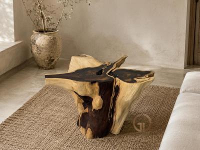 BICOLOR COFFEE TABLE IN SOLID WOOD DELTA