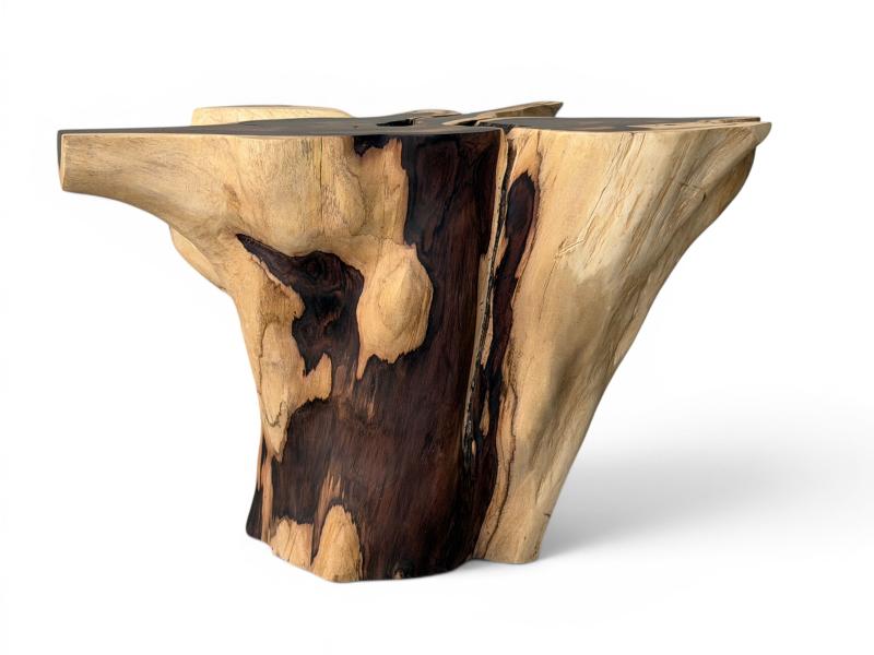 TABLE BASSE BICOLORE EN BOIS MASSIF DELTA