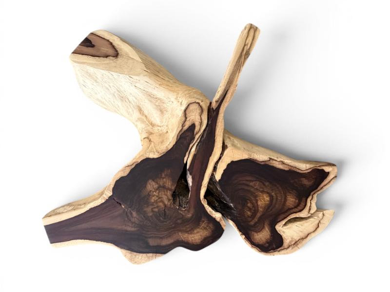TAVOLINO DA CAFFE BICOLORE IN LEGNO MASSELLO DELTA
