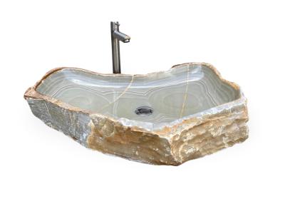 PEARL GREY SINK IN NATURAL STONE FORMENTOR