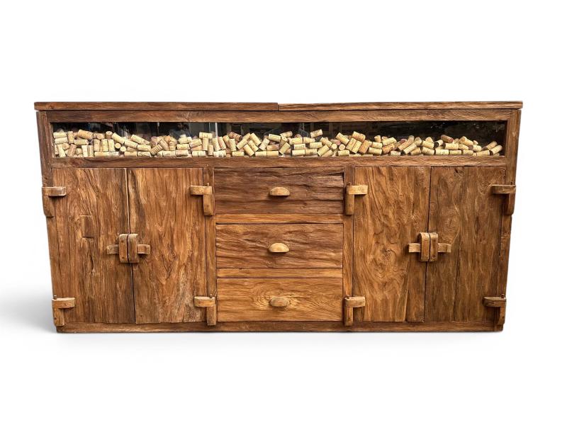 APARADOR RUSTICO DE MADERA DE TECA CASSIS