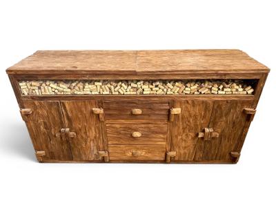 BUFFET RUSTIQUE EN BOIS DE TECK CASSIS