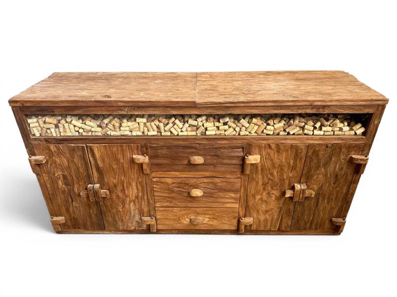 APARADOR RUSTICO DE MADERA DE TECA CASSIS