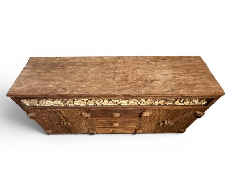 BUFFET RUSTIQUE EN BOIS DE TECK CASSIS