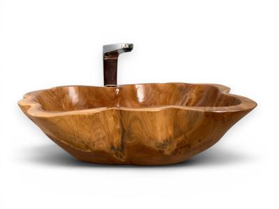 LAVABO DE MADERA PULIDA