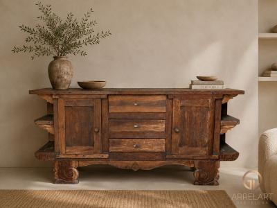 MUEBLE ANTIGUO DE MADERA DE TECA LON