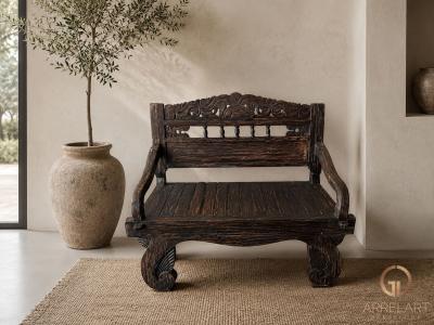BANQUETA CLASICA DE MADERA DE TECA GROGU
