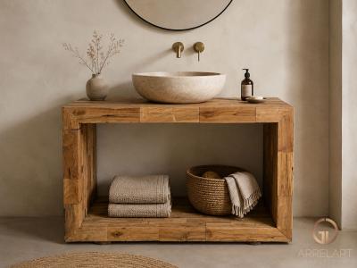 MOBILE BAGNO IN LEGNO NATURALE PIETRO