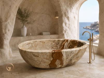 Bañera Exclusiva de Onix Travertino Frieren