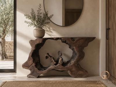 CONSOLLE IN LEGNO SCURO LYOS