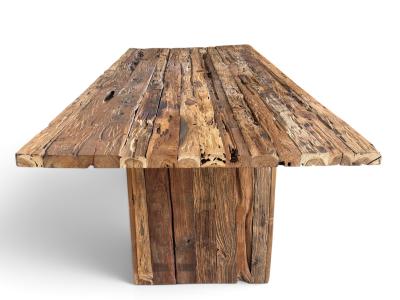 MESA RECTA DE COMEDOR DE MADERA