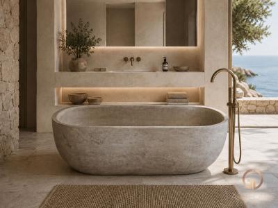BAÑERA GRISA DE DISEÑO MERLIN