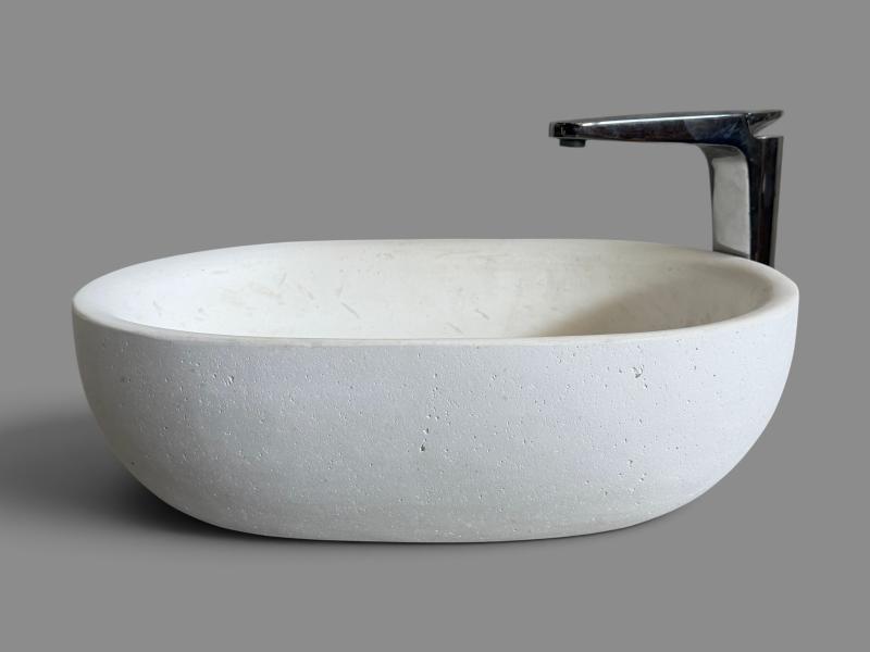 LAVABO BLANCO DE TERRAZO