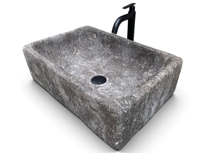 LAVABO EN PIERRE DE MARBRE MATE SENJA