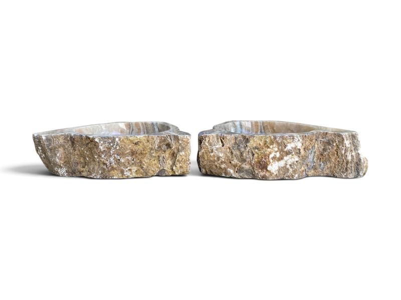 PAREJA DE LAVABOS DE PIEDRA LAVES