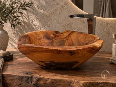 RUSTIC WOODEN WASHBASIN