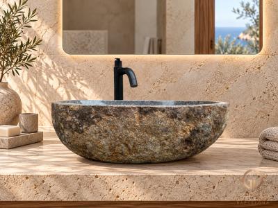 LAVABO DE PIEDRA NATURAL SUAVE VANDA
