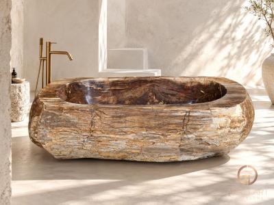 BAÑERA ORIGINAL DE MADERA PETRIFICADA ARON