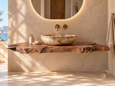 TEAK WOODEN COUNTERTOP PALMA