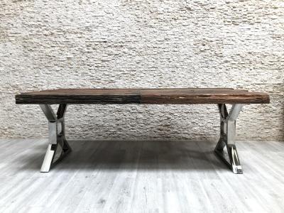 MESA DE COMEDOR VIGAS MADERA BURANO