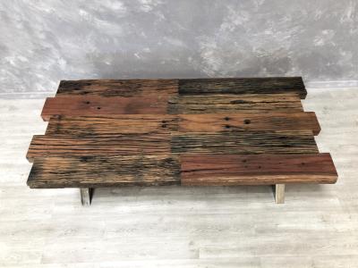 TABLE À MANGER DE BOIS DE CHEMIN DE FER BURANO