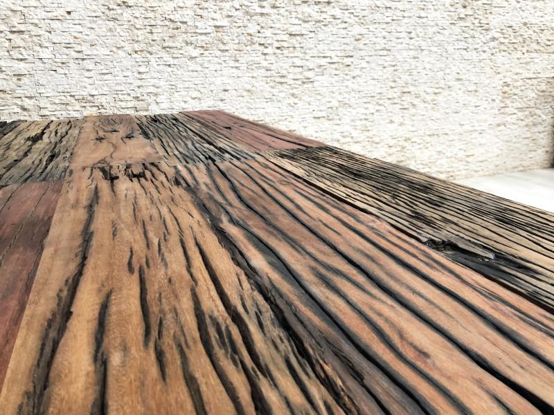 MESA DE COMEDOR VIGAS MADERA BURANO
